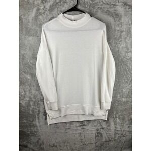 Wonderly Womens S Ivory Mock‎ Neck Long Sleeve Sweater Tunic Minimalist Casual